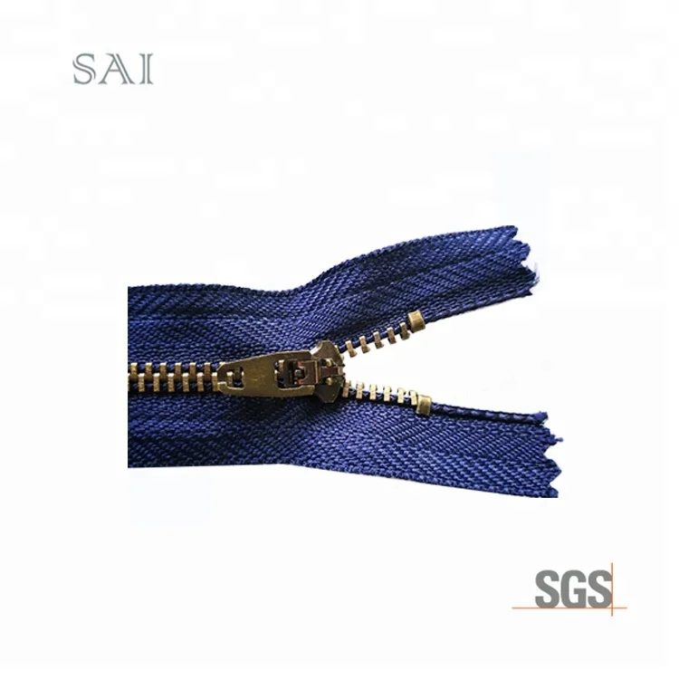 12# Close end hot sale Brass metal zipper