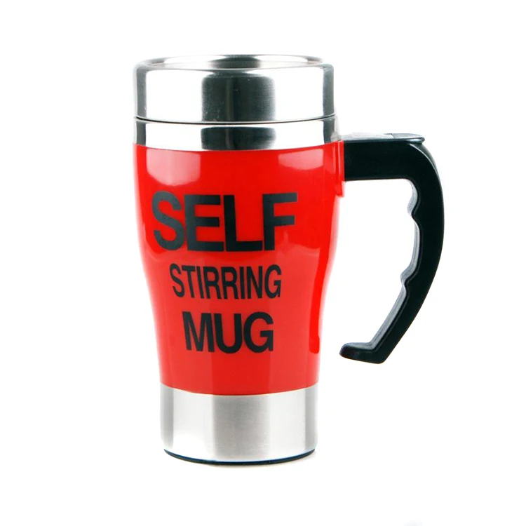 
Wholesale Lazy 350ml Double Insulated Self Stirring Coffee Mug Cup with AAA Batteries 