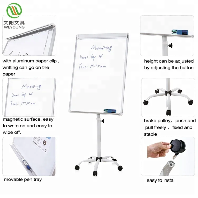 
flip chart stand , flip chart board white board Easel, writing board with easel flip chart board paper 