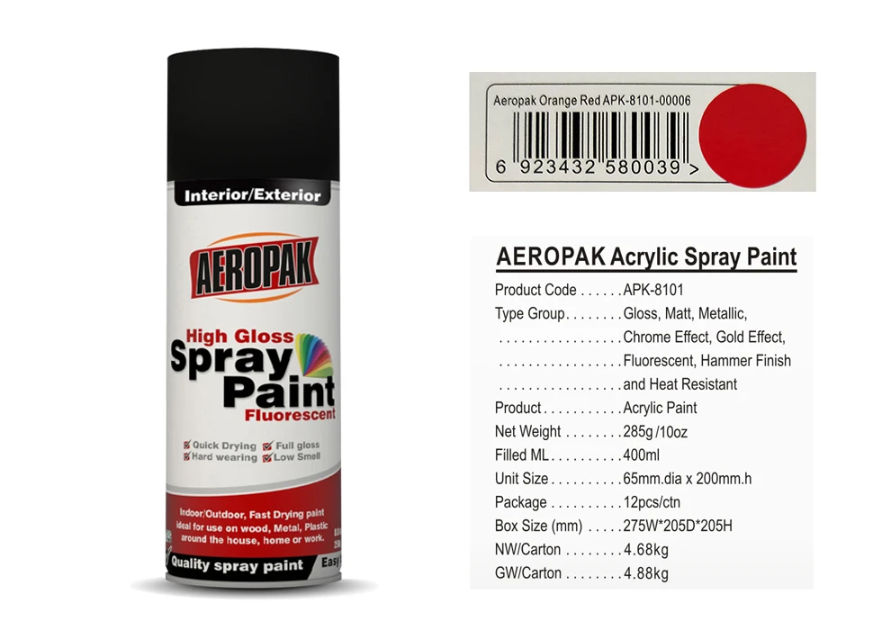 
Aeropak 400ML MSDS Acrylic Cold Galvanizing Spray Paint for metal 