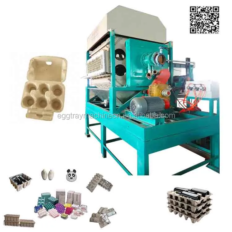 Waste carton and paper recycle egg tray making machine