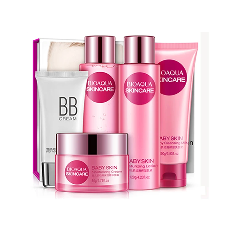 OEM/ODM BIOAQUA Baby Muscle Skin Care 5 Sets For Face Care Firming Moisturizing Face
