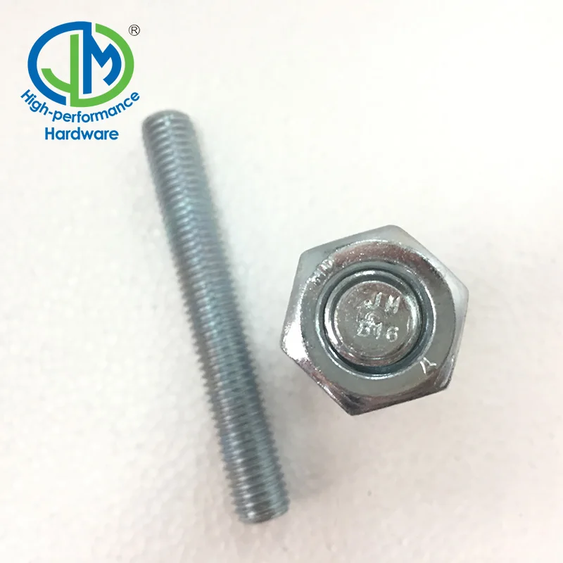 Standard size astm a193 gr b7 Alloy Steel stud bolt& nut
