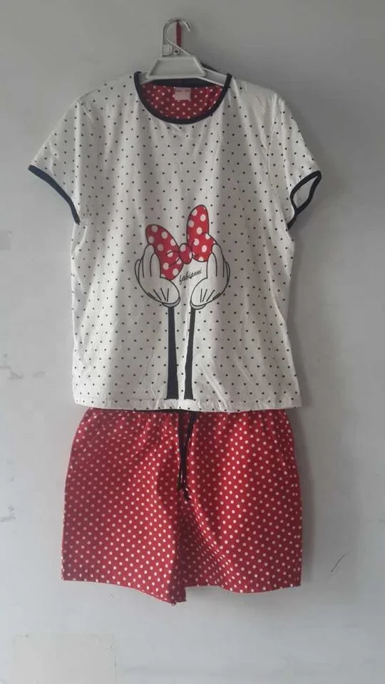 
Factory wholesale custom ladies pyjamas big sizes sleep tops and sleep bottoms 