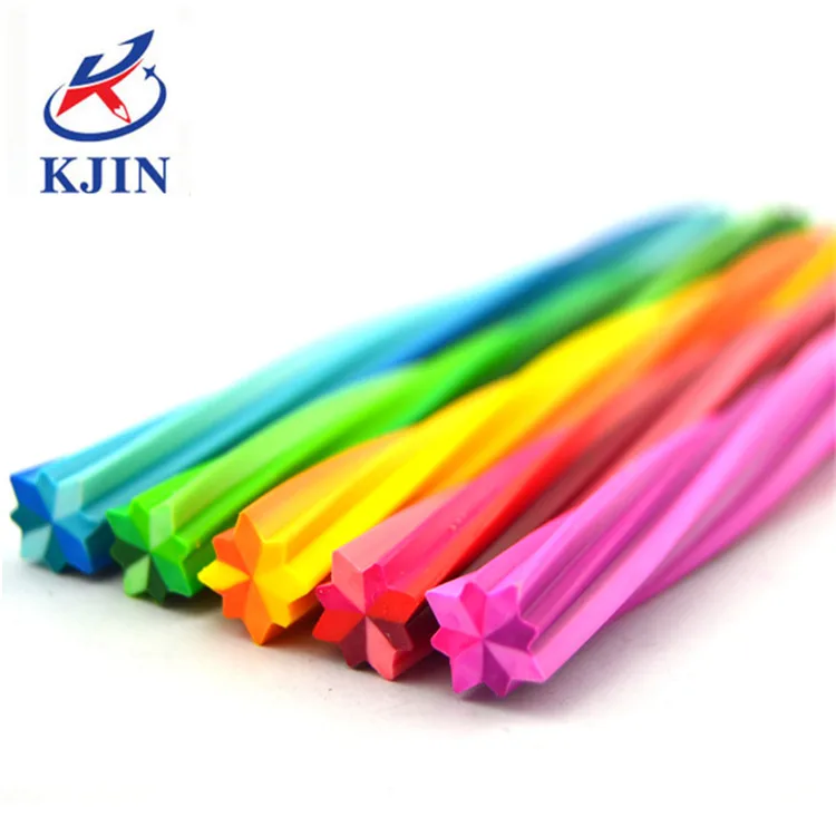 Радужный Красочный Длинный ластик для карандашей, упаковка для блистерной карты, набор ластиков 5 цветов