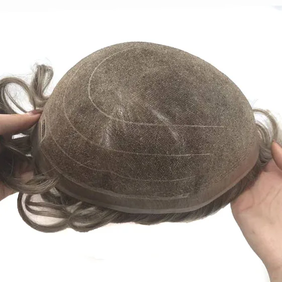 Popular Duroble Mono Base Hair Unit for Men Human Hair Toupee Hair Prosthesis