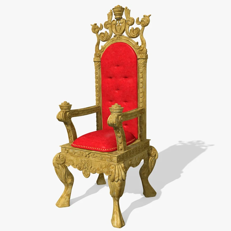 High Back King Chair Throne Solid Wood Modern Antique Style Wedding Furniture Rental for Hotels
