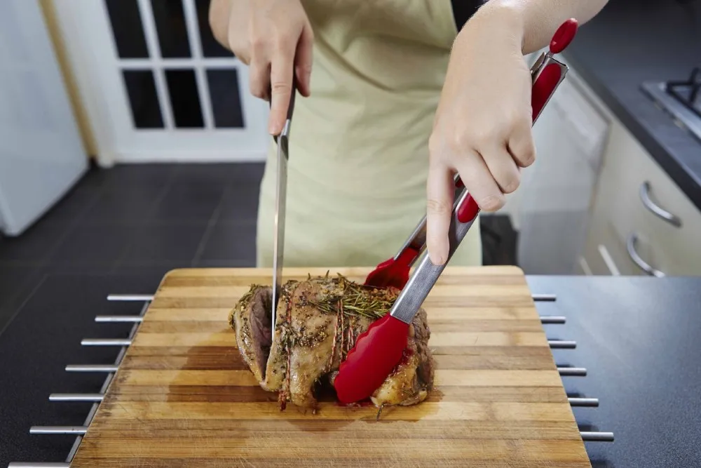 GreenEarth Kitchen Spatula Cooking Serving BBQ Grilling Bread Silicone Tongs