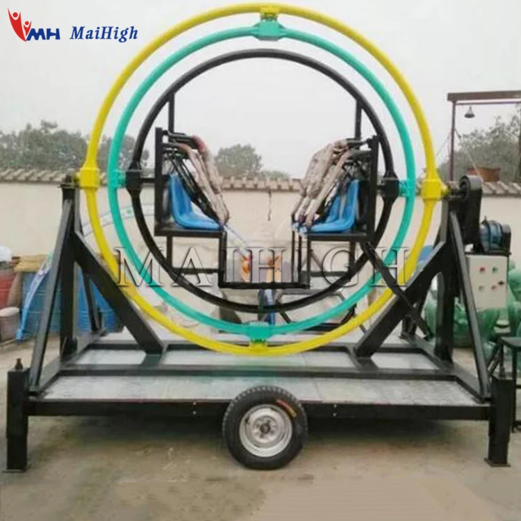 Wholesale space ring 2/4 /6 seats mobile trailer mounted gyroscope for sale