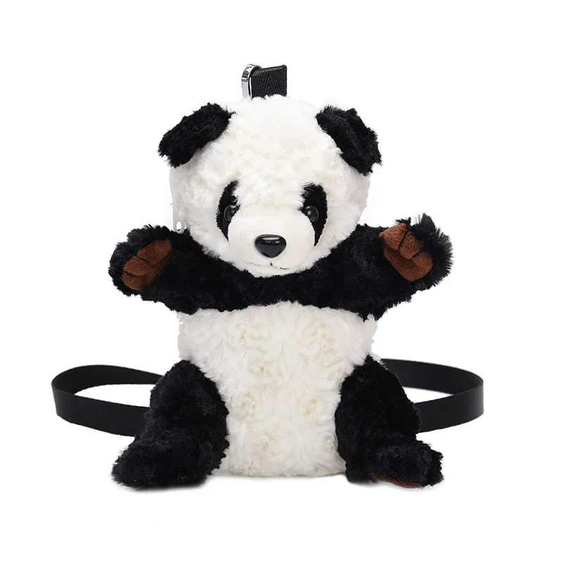 Hot crossbody bag cute and plush fur panda toy handbag for ladies