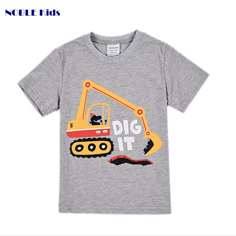 
wholesale stock new design children cartoon tops baby boy fashion summer tshirts car 
