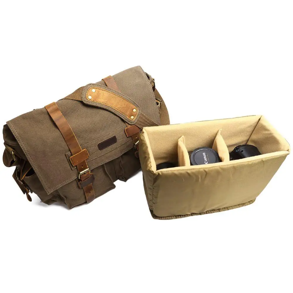 
Vintage Canvas Camera Bag For DSLR Digital Camera 