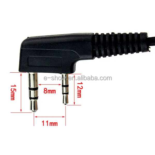 Popular 2 PIN PTT Mic walkie talkie wireless earpiece, Walkie Talkie Wireless Headset, walkie talkie wireless Headphone