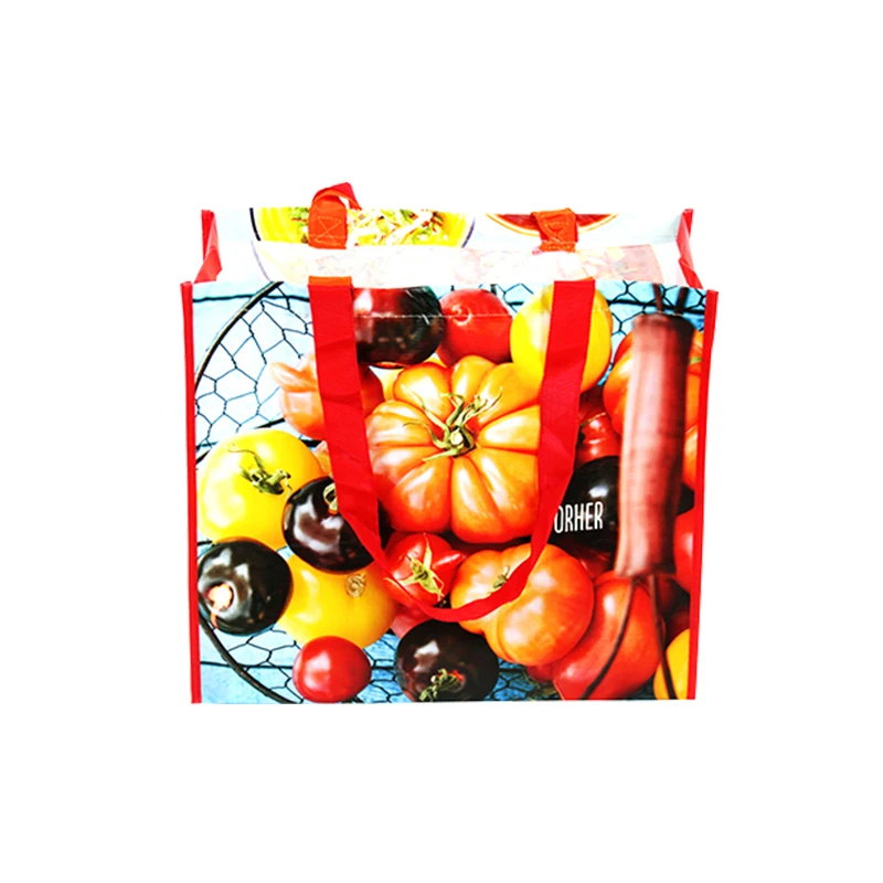 German Supermarket eco friendly promotional factory produce Hot sale 4 handles RPET tote bag for shopping