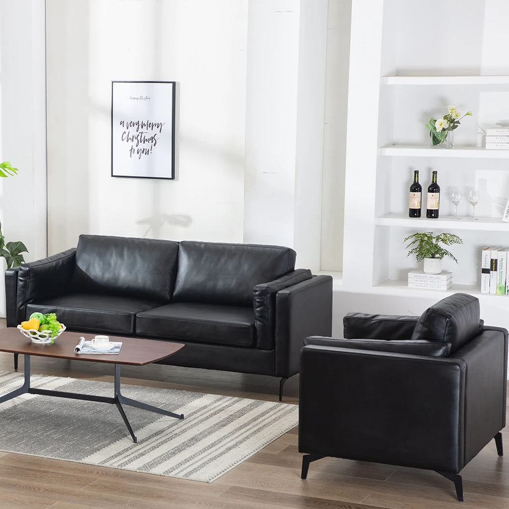 
David HL-8082 Italy Style Milan Contemporary Leather Commerical Waiting Room Office Sofa 