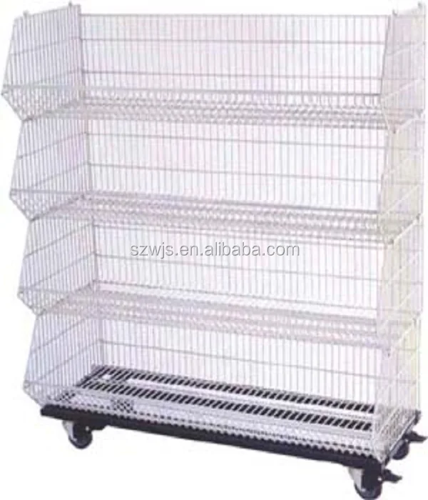 metal shelving rack  industrial heavy duty metal  rack  wire basket display stand