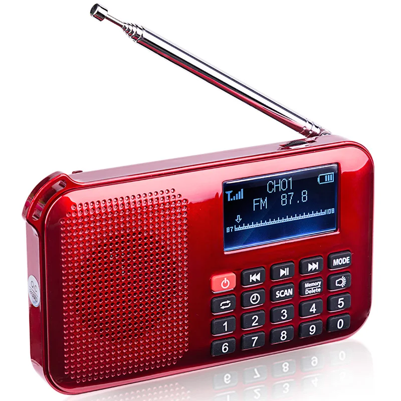  Новинка 2019 портативный внешний аккумулятор на солнечной батарее mp3-плеер с SD-картой динамик FM-радио