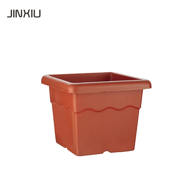 
cheap price plastic square clay flower pots 