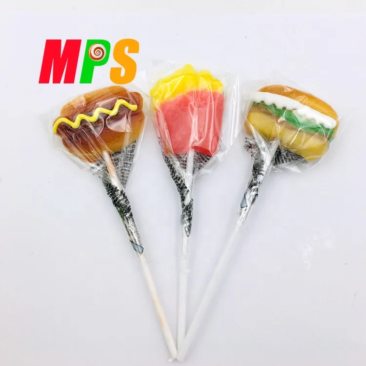 12g US Fast Food Culture Shape Hard Candy Lollipop Sweet Wholesale Peppermint,fruity Flavor Bottle Packaging Gift Packing Normal