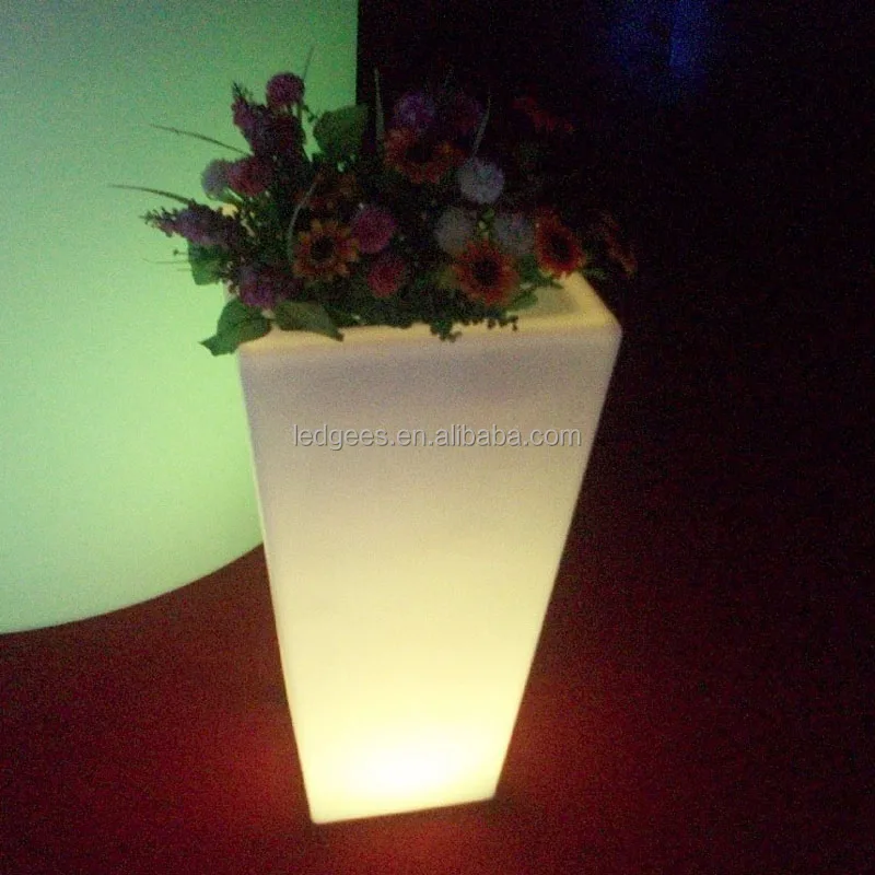 Acrylic led plastic flower pot&Acrylic led flower vase