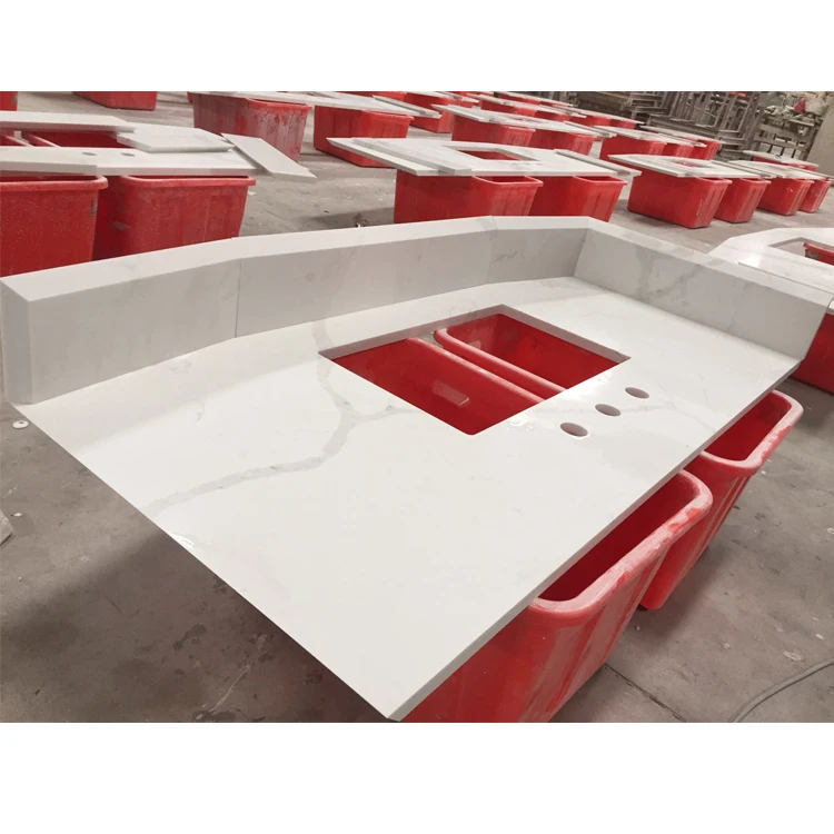 Commercial Calacatta Gold Countertops Vanity Bathroom Vanity Tops Table Tops With Quartz Countertop Philippines
