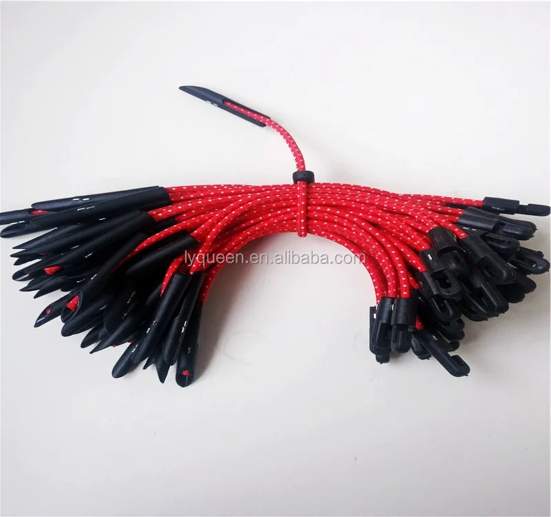 Latex thread elastic bungee toggle ties for scaffolding sheeting