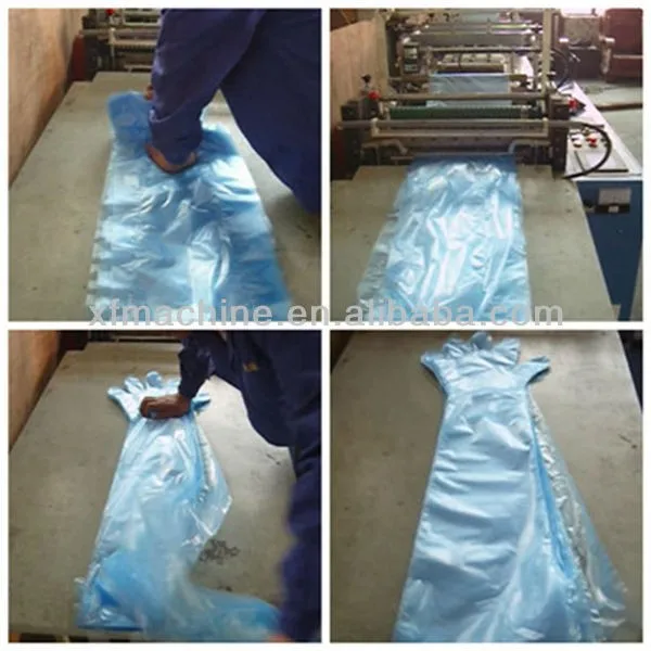 China Zhangjiagang fully automatic long sleeved glove making  machine