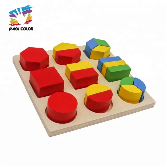 Wholesale 14 PCS teach aid combination wooden montessori materials for kids education W12F033
