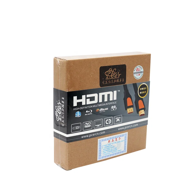 Оптовая продажа 1080p видео аудио Позолоченный разъем гибкий ПВХ hdmi кабель 3d