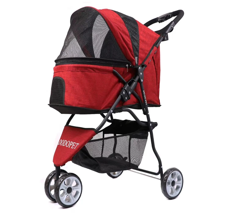 3 wheels pet cat dog stroller