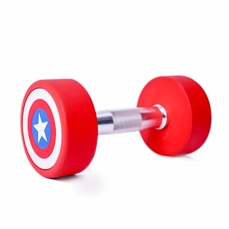 cpu captain america polyurethane coated tasteless dumbbells