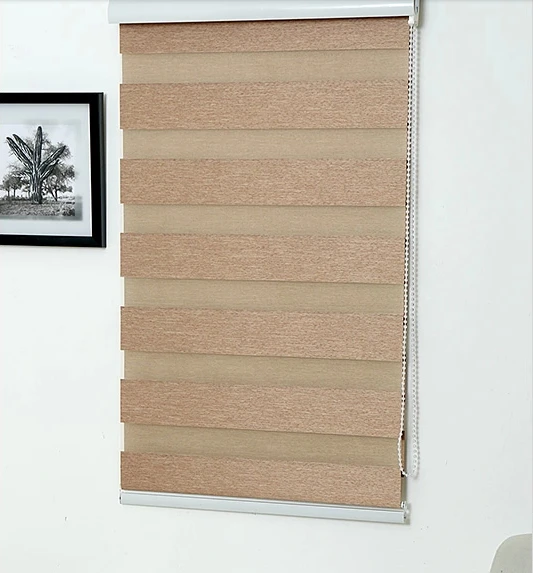 Manual Zebra Roller Blinds With Double Layer Shades For Windows Low MOQ