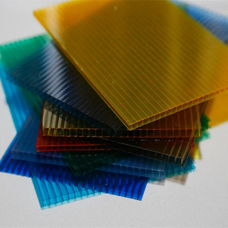 PC Crystal Hollow polycarbonate sheet with orange color decorative plastic board