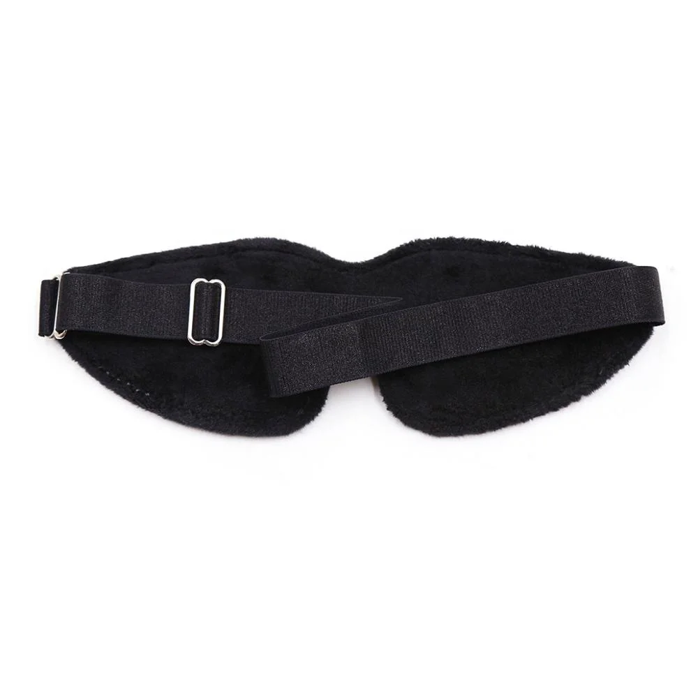 Bondage Mask with Plush High Quality Blindfold Genuine Leather Lace Mask for Adults Bondage Games Purple BLINDFOLD BONDAGE TOY