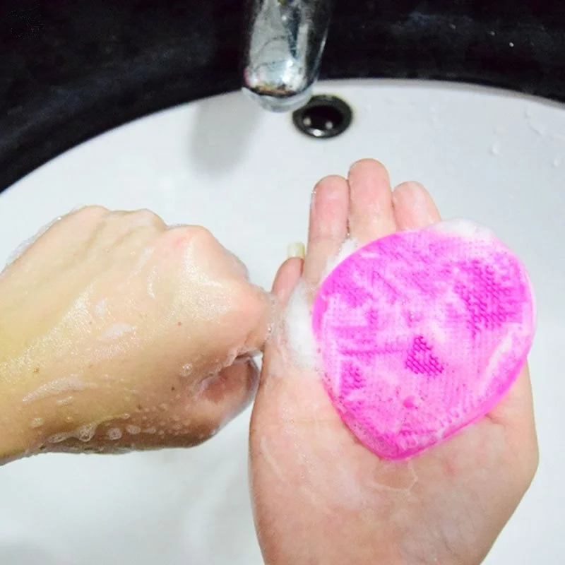Thcker Silicone Facial Cleansing Pads Silicone Face Exfoliator Brush with Wash Scrubber