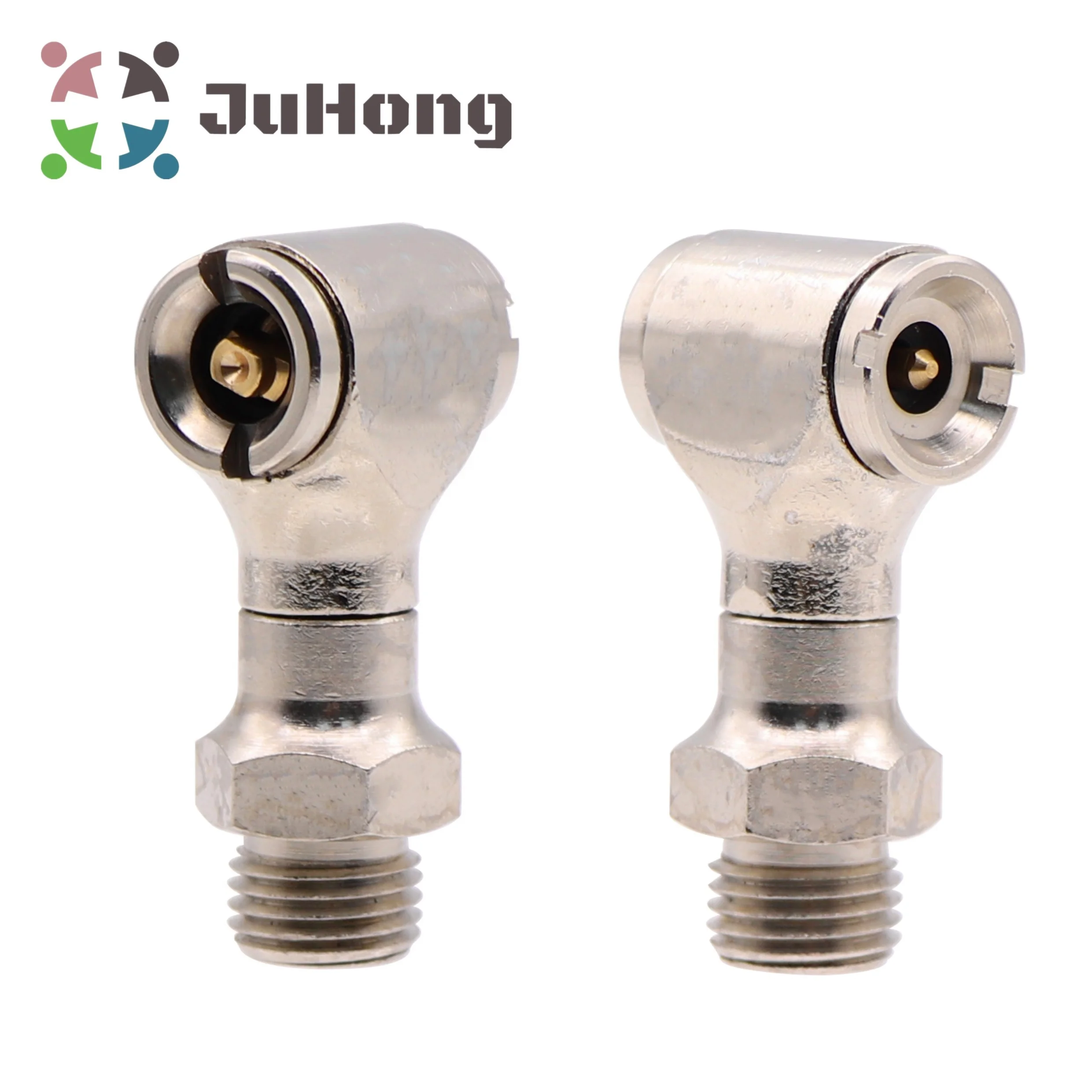 Т-образный патрон с двумя ножками и никелированной резьбой 1/4 дюйма NPT для накачивания шин инструмент ремонта велосипедов скутеров мотоциклов