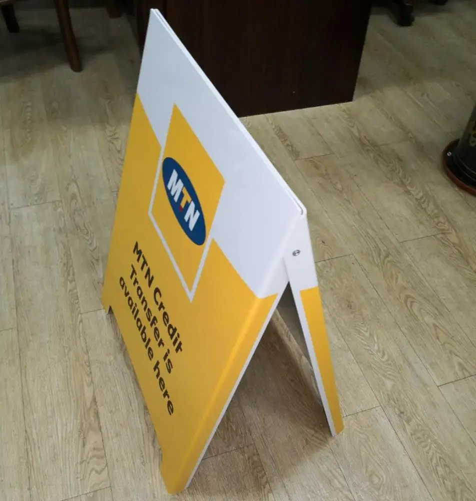 Sidewalk advertising plastic A frame folding sign board