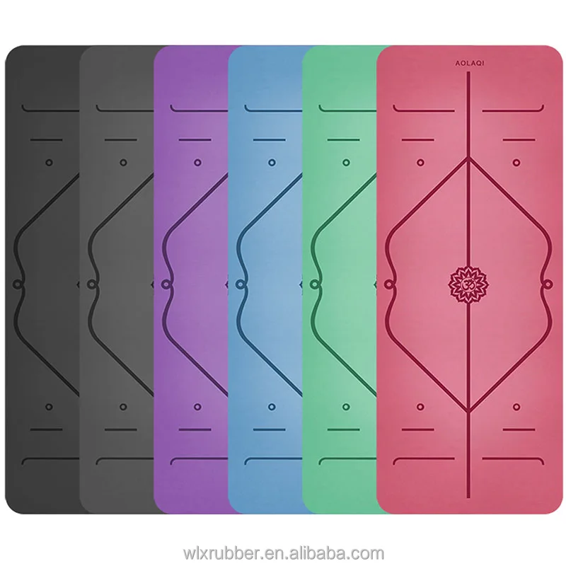 Custom Various Color Skidproof Salable Natural Rubber Yoga Mat Travel Yoga Mat Foldable Pink Red Blank Blue Bag Yoga Mat