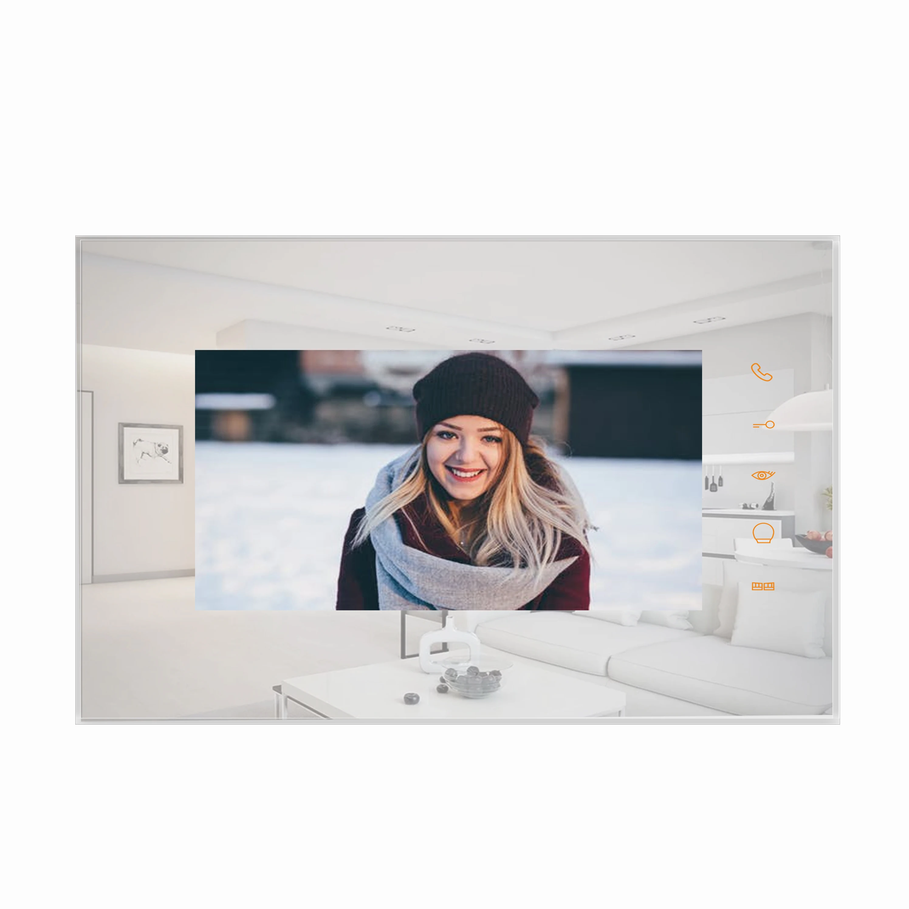 
 7 дюймов сенсорный экран buttonvideo дверной домофон комплект с памятью, подключаться к ip CCTV камера, дверной замок безопасности продукта  