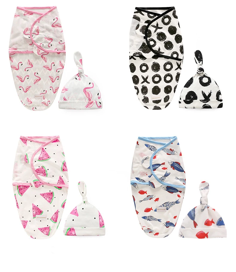 Baby Swaddle Wrap Cotton Bag Blanket Adjustable Infant Muslin Softness Stretch Girl Boy Easy Sleepsack Sleep Sack Bamboo