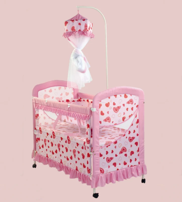 Лидер продаж Детские продукты портативный складной детская кровать манеж с комаров Классический складной детская