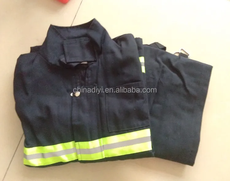 General Fire Fighting Suit Protect Fireman 3.2kgs/set CN;ZHE Coat and Pants Howdy Navy Blue, Yellow PVC Bag and Carton