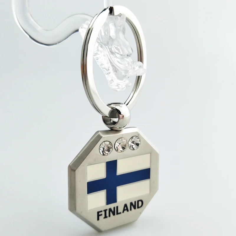 Custom finland souvenir keychain for promotional gifts