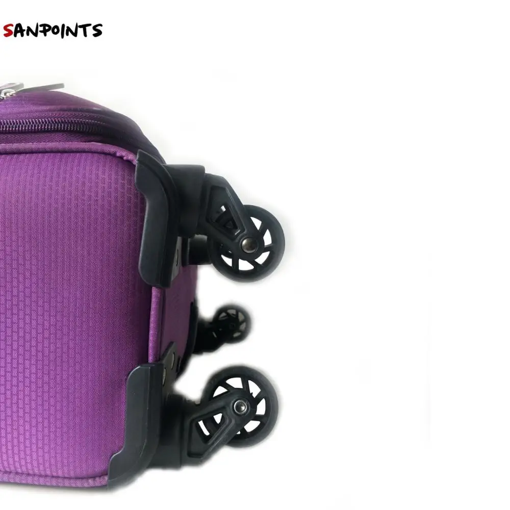 Ultra light suitcase nylon carry on luggage set Expandable  trolley travel case with wheels