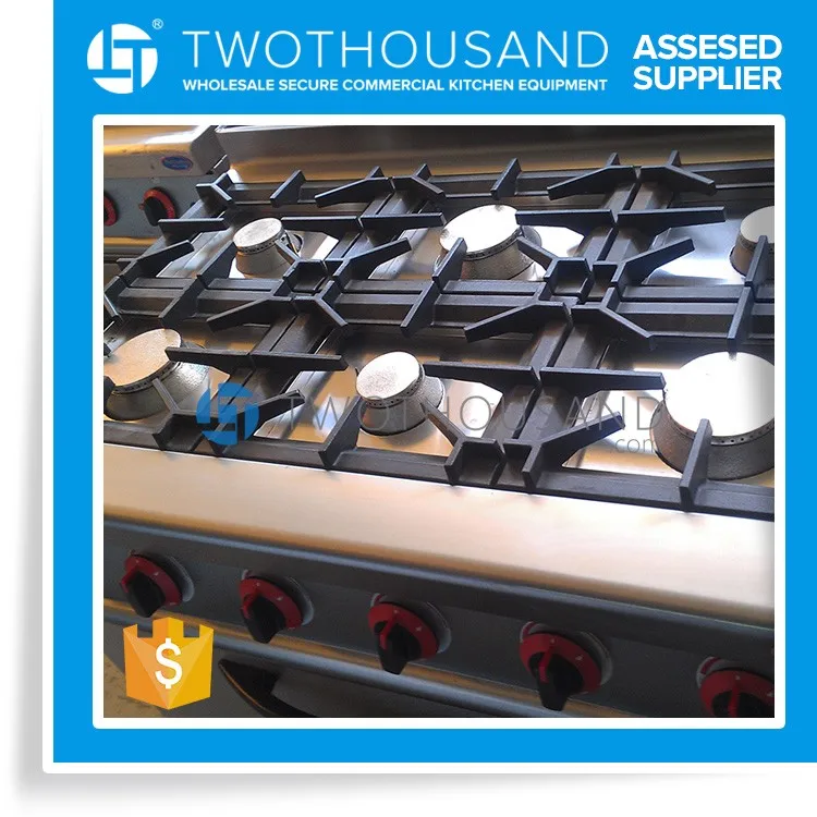 Restaurant Used Gas Range Chinese Cooking Range With Big Oven