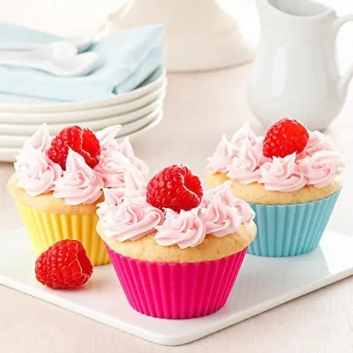 36 Pack Microwave Safe Reusable Silicone Cupcake Mini Baking Cups Silicone Cupcake Liners
