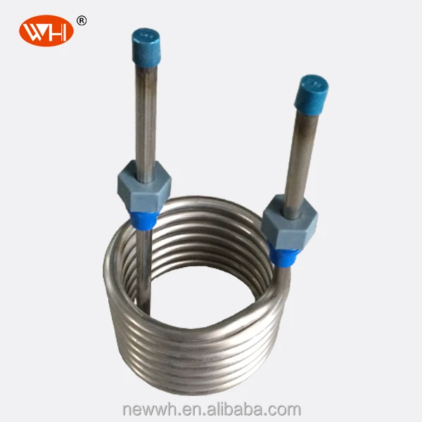 Titanium Seamless Tube Coil Heat Exchanger , Counterflow Wort Chiller