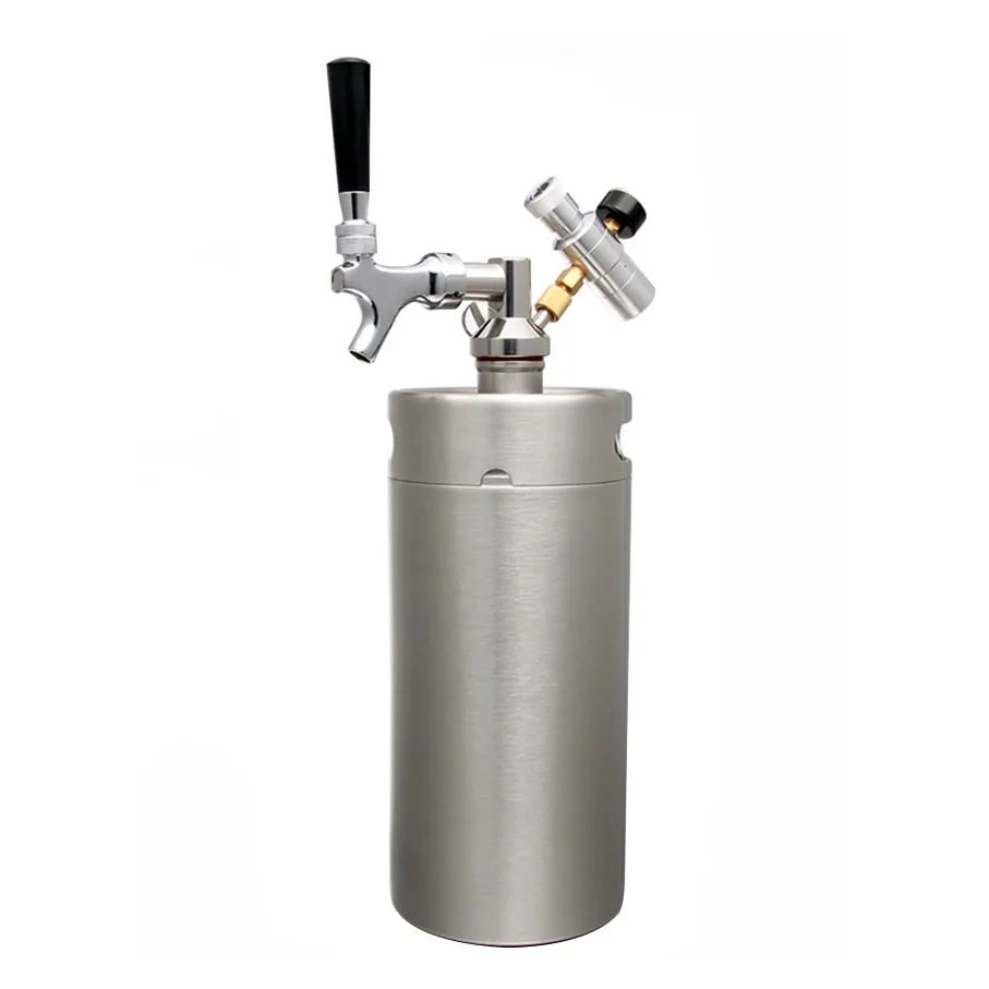 Stainless Steel Mini Beer Keg Pressurized Beer Growler For Craft Dispenser System With Regulator With Co2 Regulator