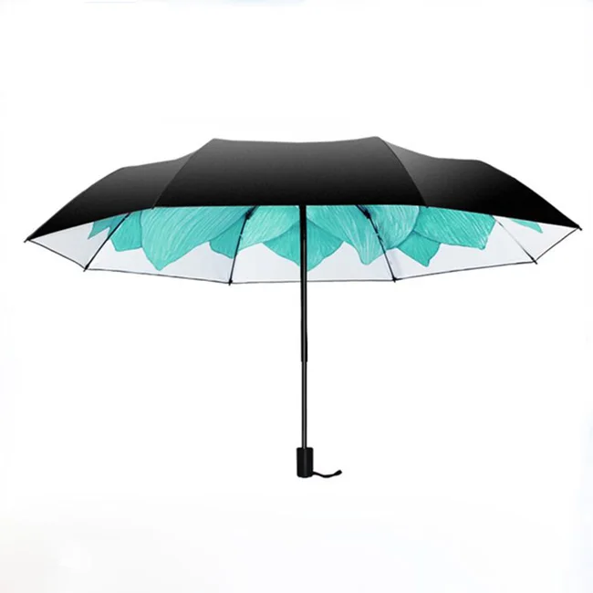three fold umbrella uv protection branding umbrellas strong windproof umbrella factory from Xiamen Hoda