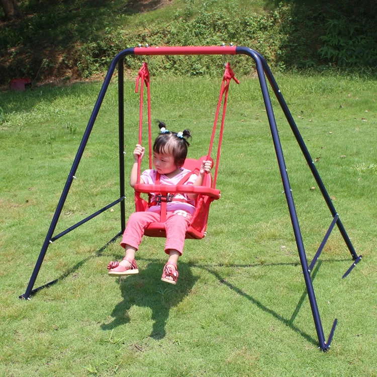 Детские металлические качели с защитным сиденьем для дома и улицы